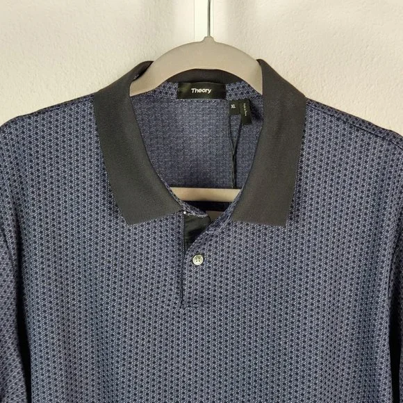 NWT-THEORY polo shirt blue Various Sz - Picture 6 of 7